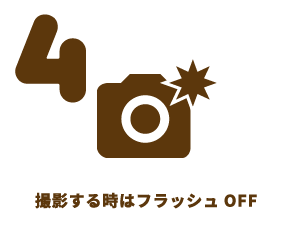 撮影する時はフラッシュOFF